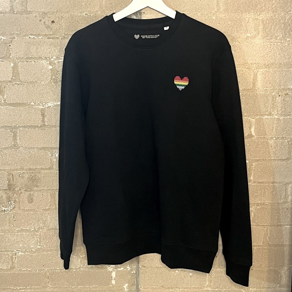 Embroidered-Made With Love Rainbow Sweatshirt by Tom Daley